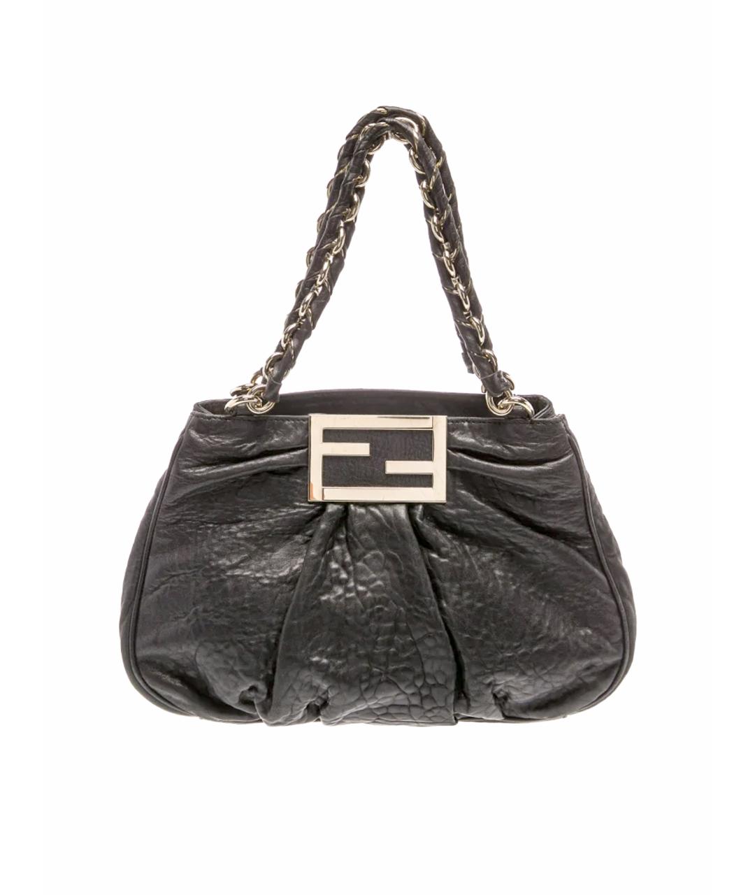 FENDI Черная кожаная сумка через плечо, фото 1