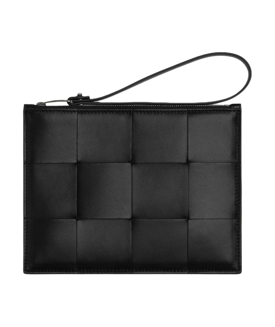 BOTTEGA VENETA Черный кожаный кошелек, фото 1