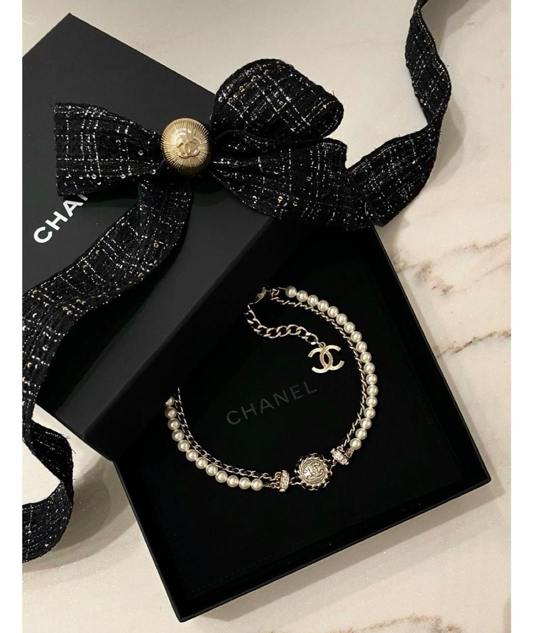 CHANEL Белое жемчужное колье, фото 6