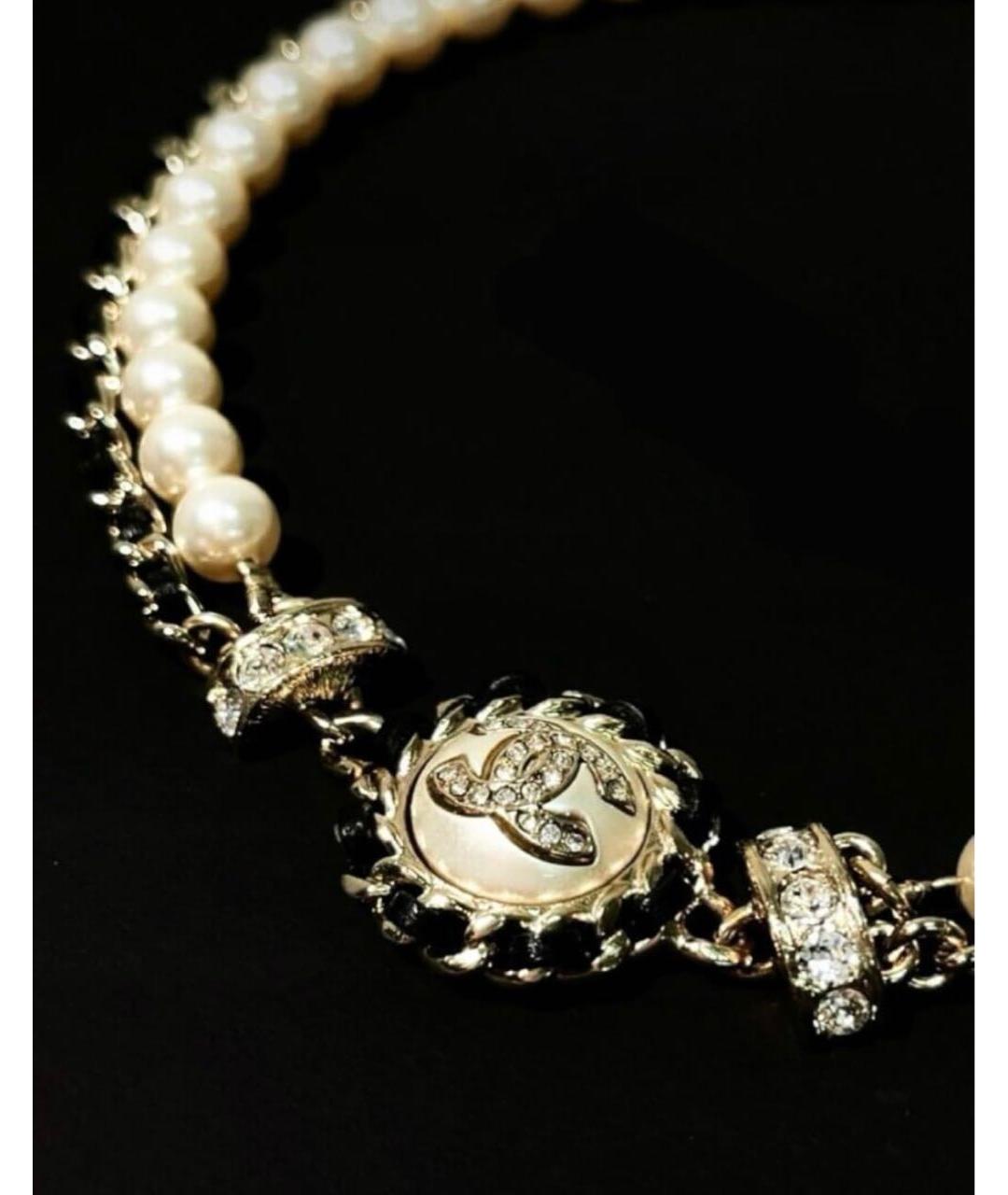 CHANEL Белое жемчужное колье, фото 3