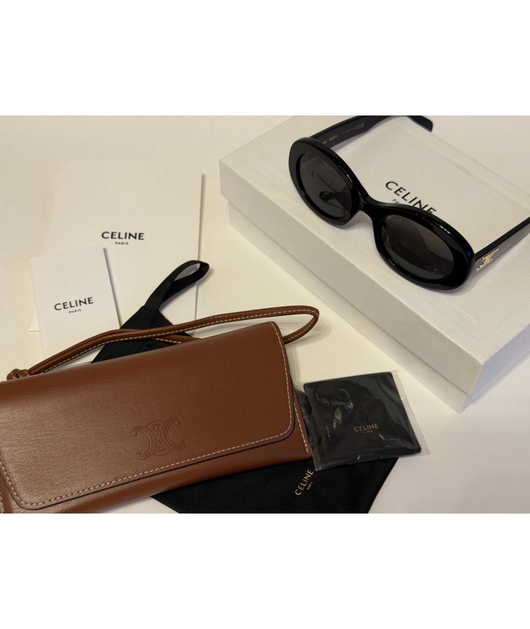CELINE Черные пластиковые солнцезащитные очки, фото 7