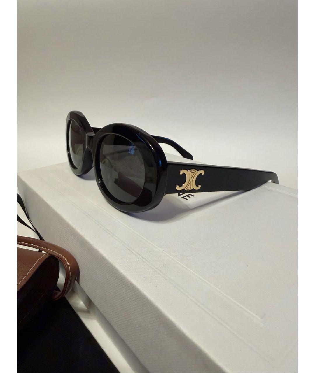 CELINE Черные пластиковые солнцезащитные очки, фото 3