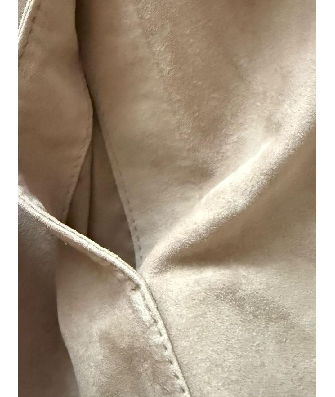 WEEKEND MAX MARA Бежевая замшевая куртка, фото 8