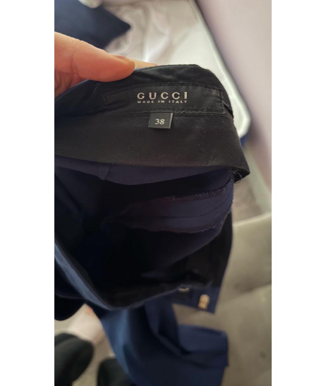 GUCCI Синие прямые брюки, фото 5
