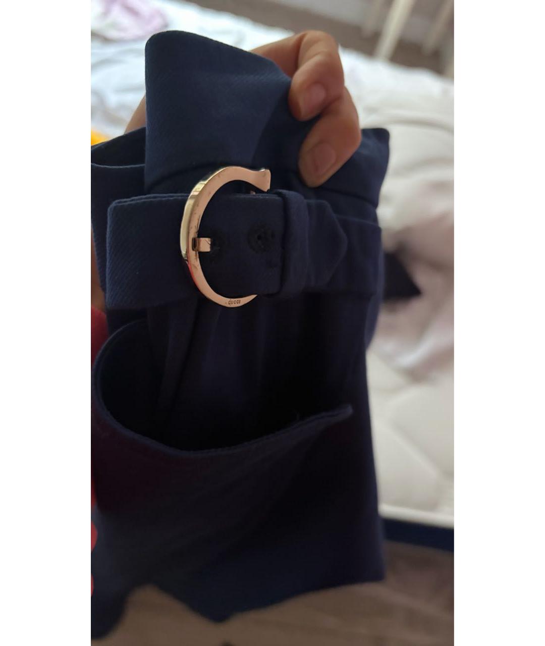 GUCCI Синие прямые брюки, фото 3