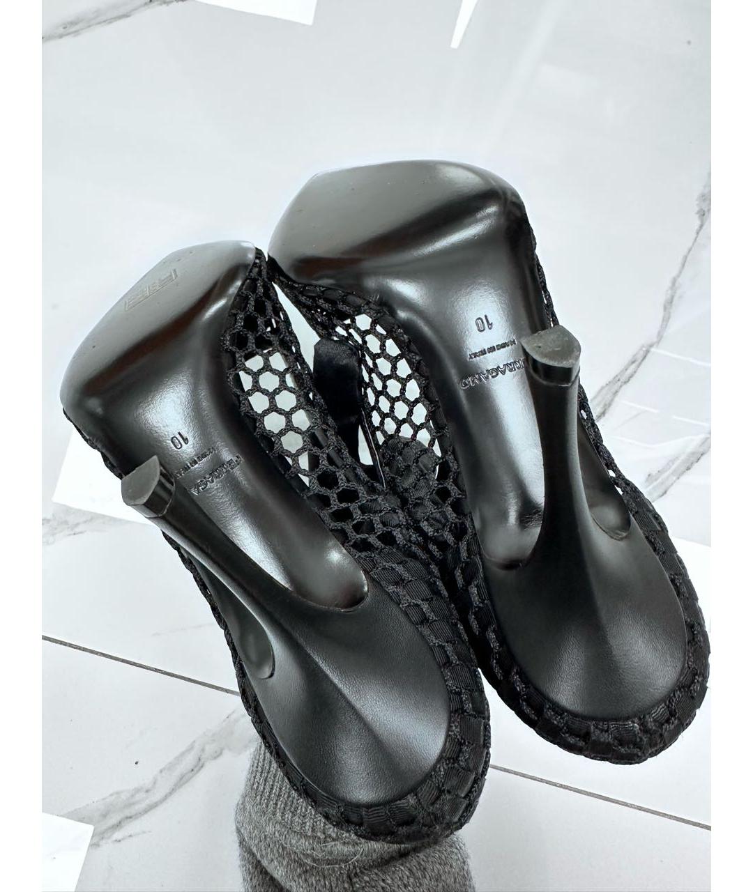 FERRAGAMO Черные текстильные туфли, фото 4