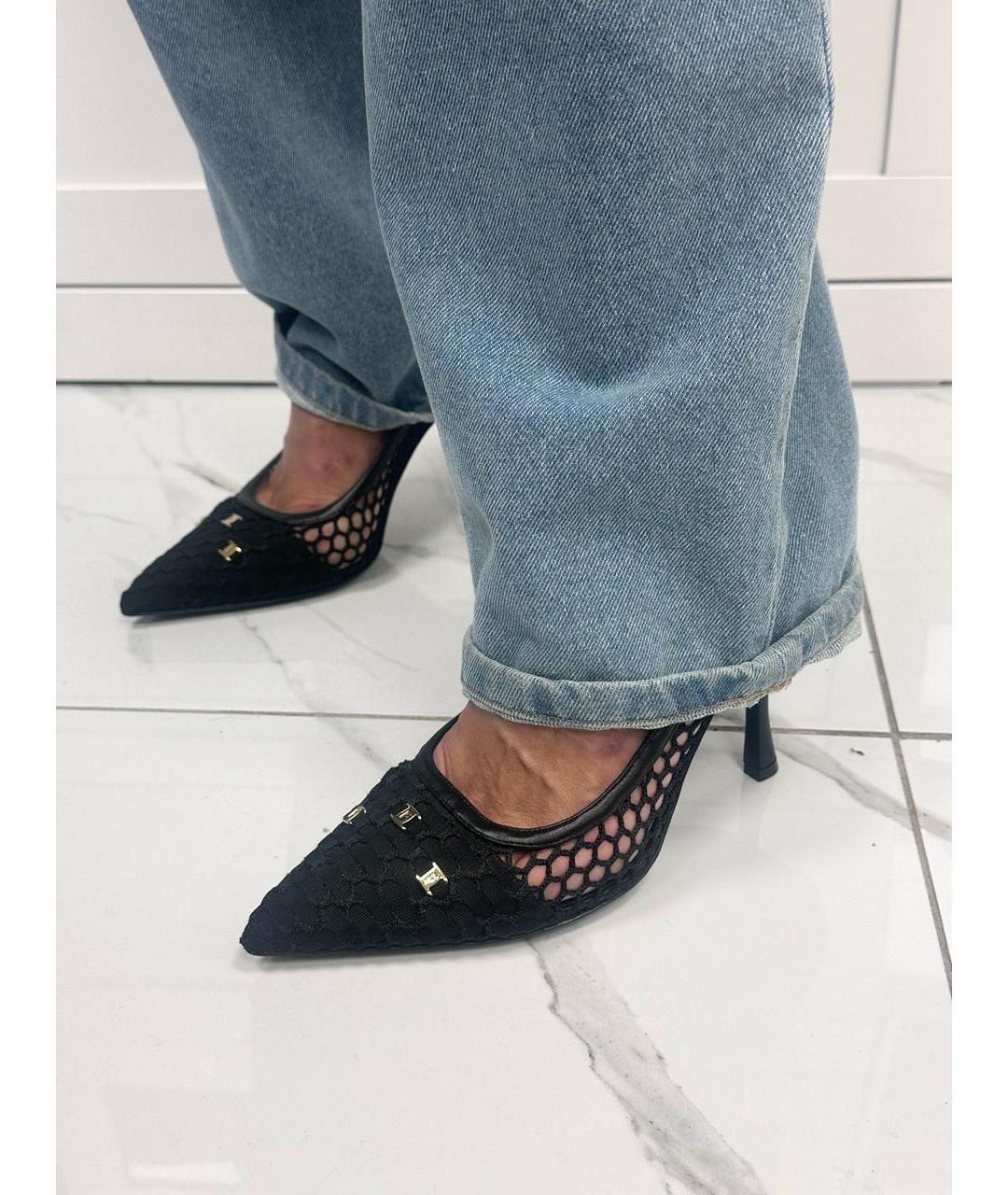 FERRAGAMO Черные текстильные туфли, фото 7