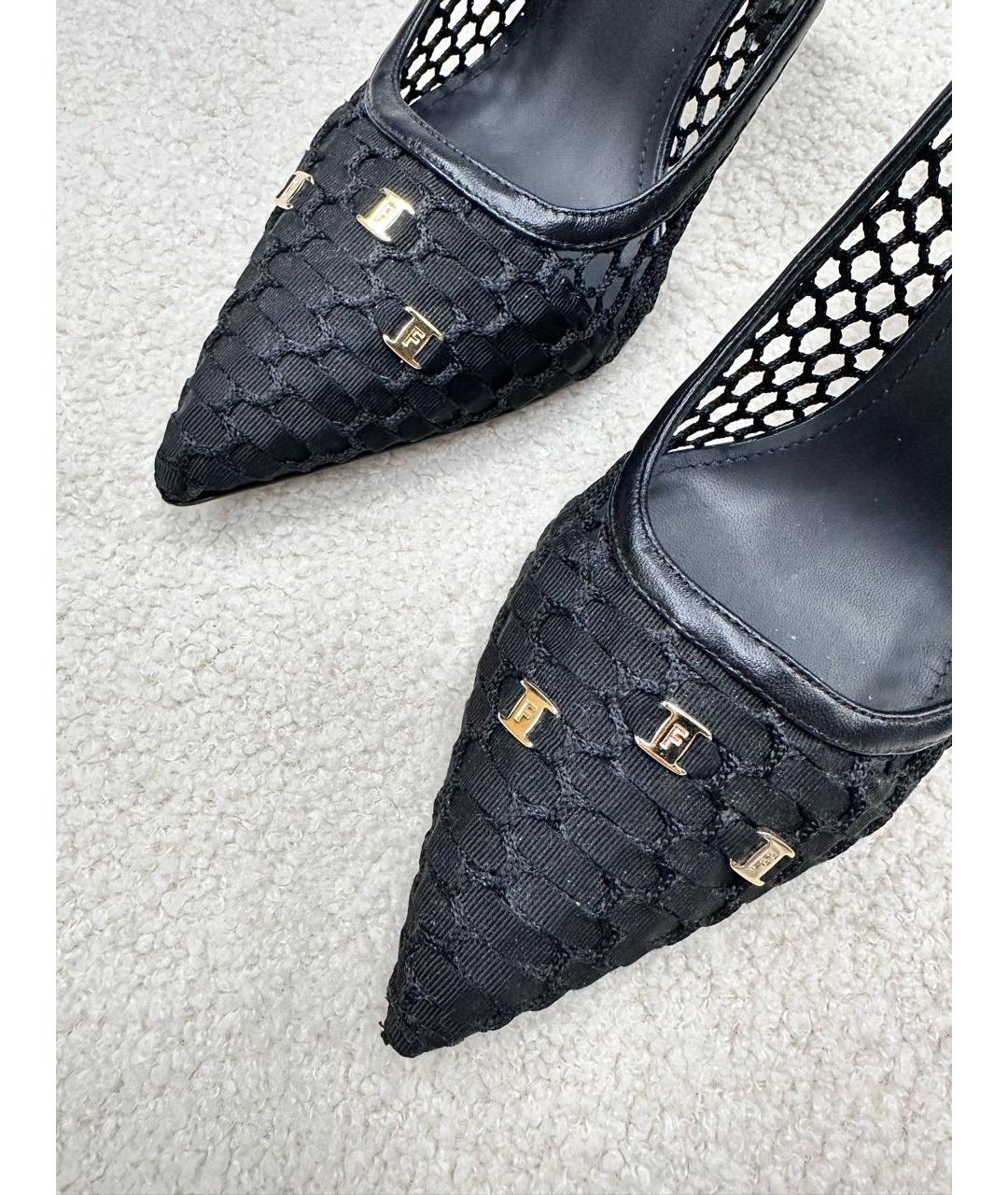 FERRAGAMO Черные текстильные туфли, фото 5