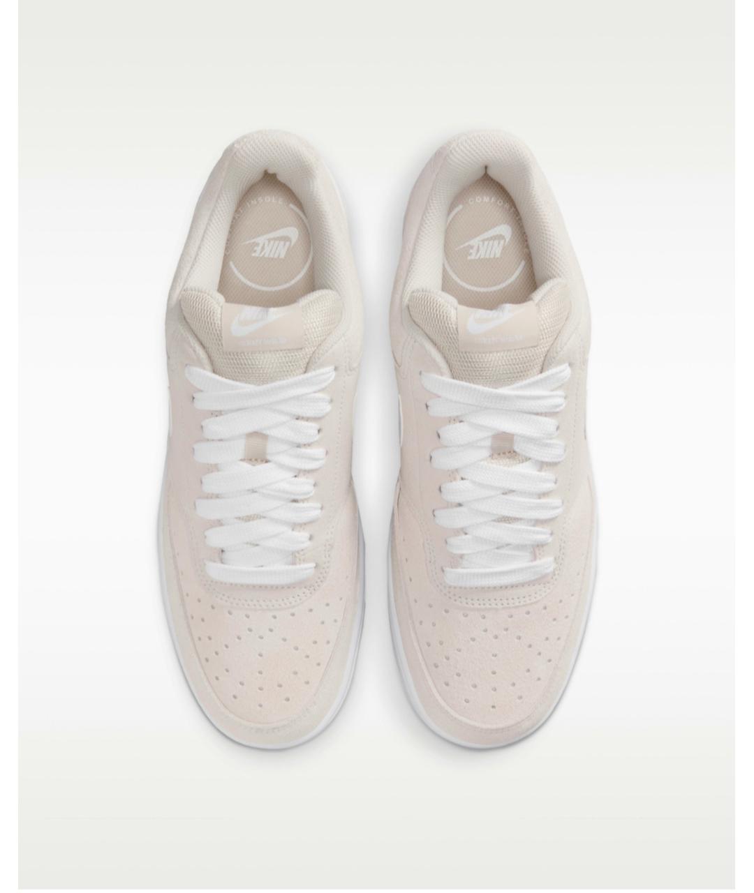 NIKE Бежевые замшевые низкие кроссовки / кеды, фото 2