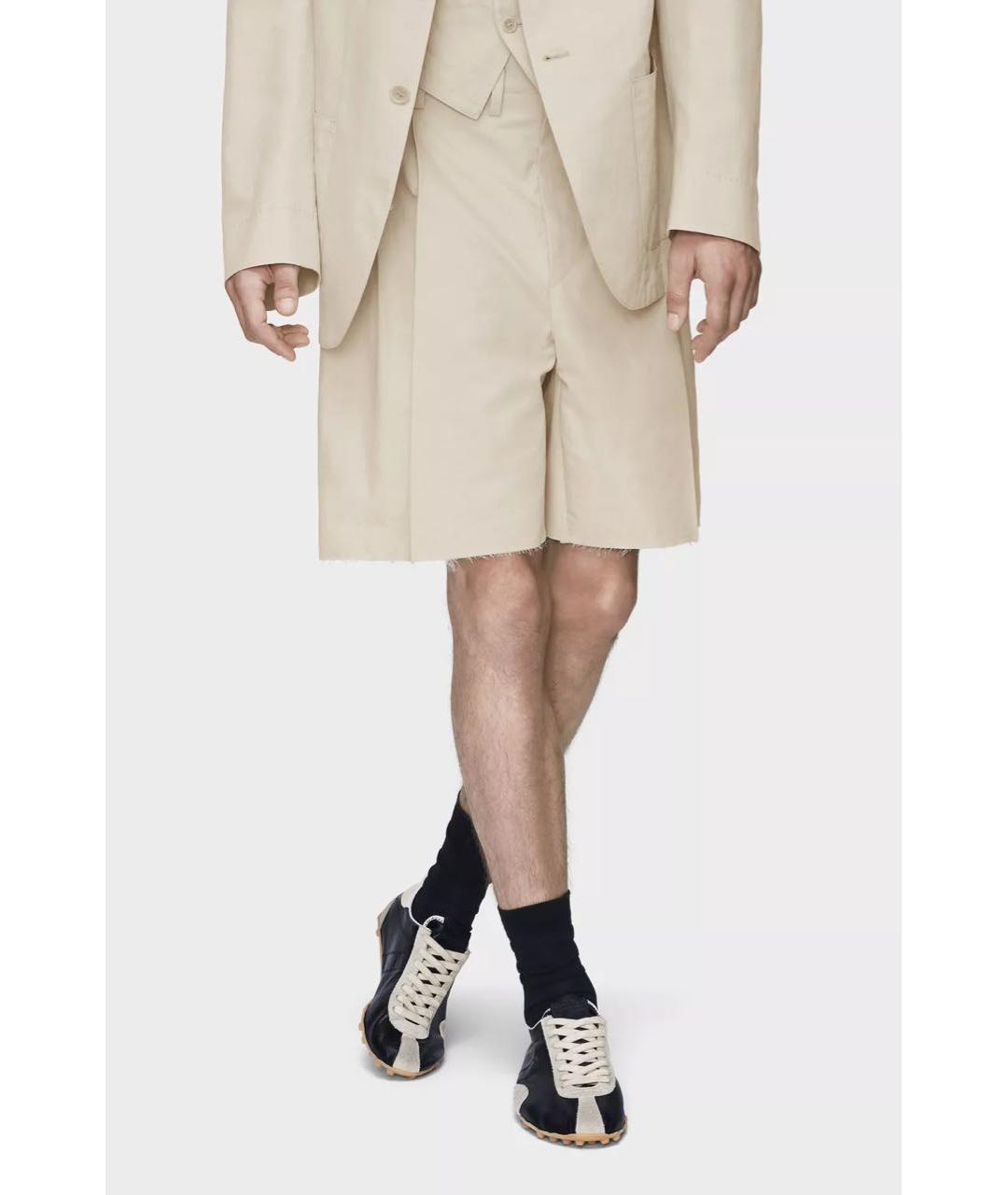 MAISON MARGIELA Черные кожаные низкие кроссовки / кеды, фото 6