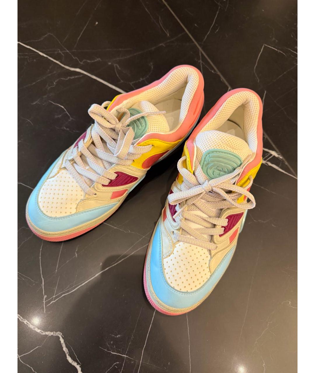 GUCCI Мульти кожаные кроссовки, фото 3