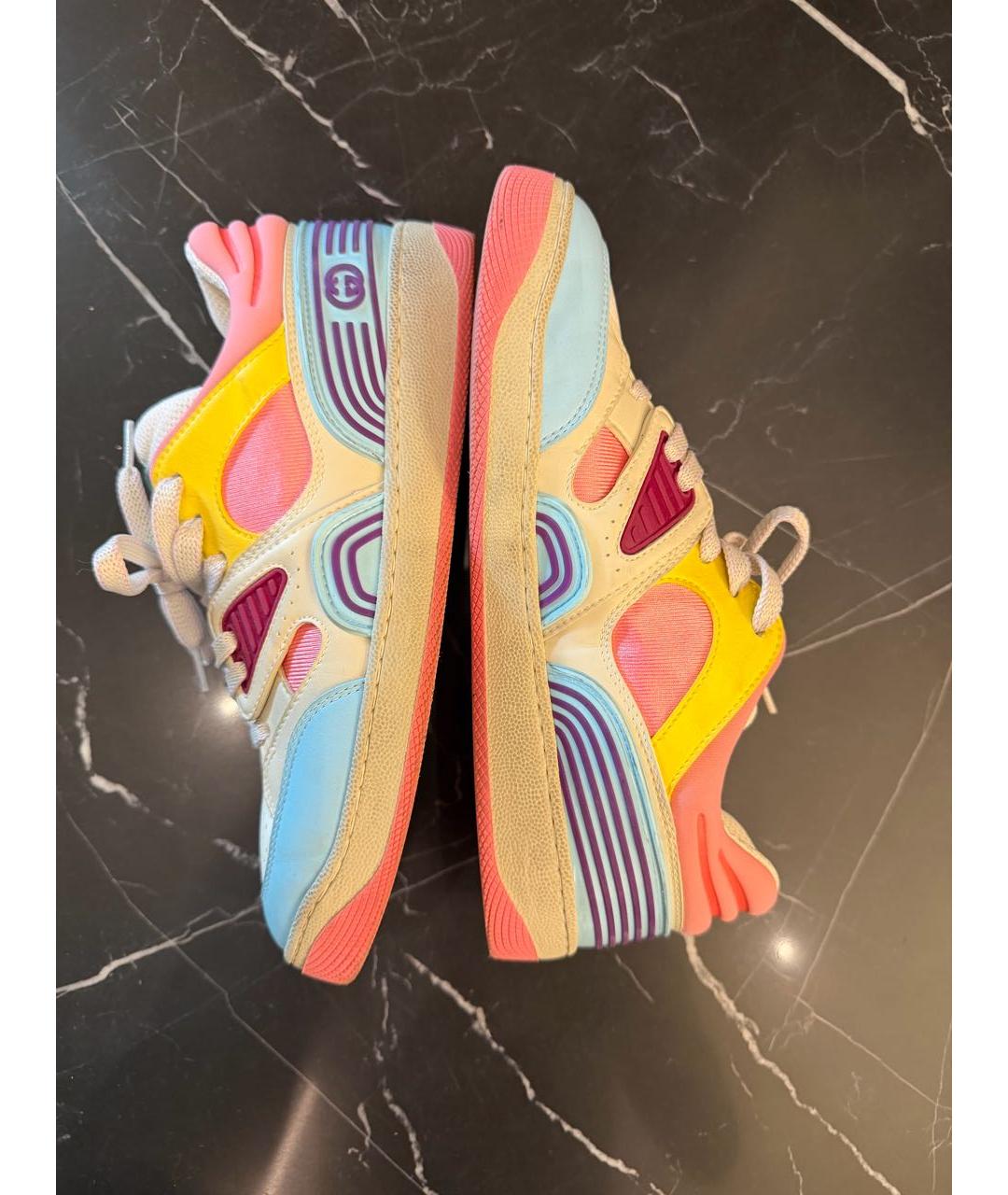 GUCCI Мульти кожаные кроссовки, фото 6
