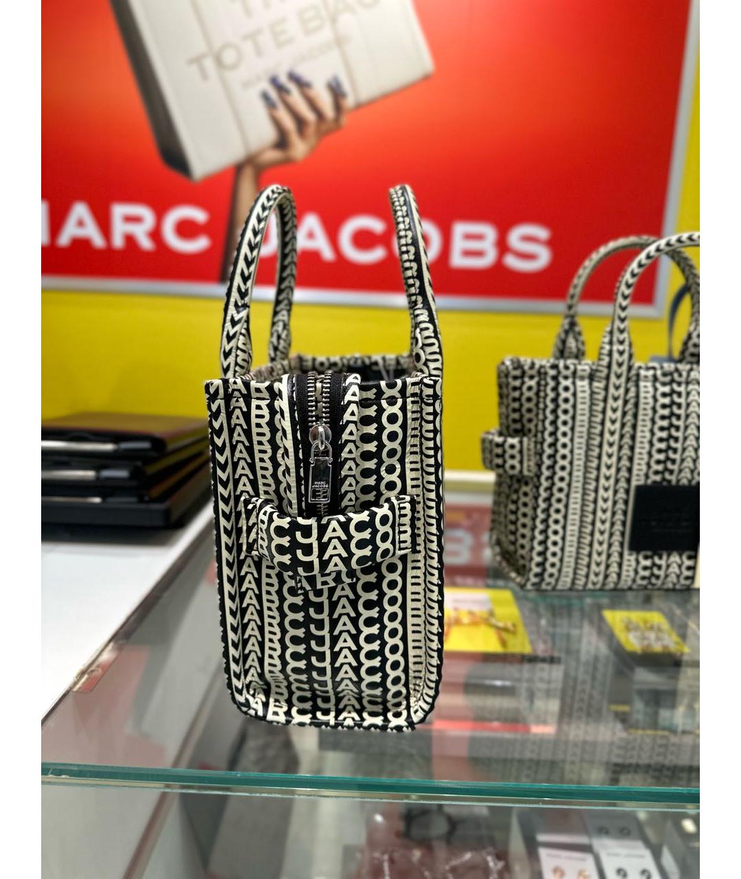 MARC JACOBS Черная кожаная сумка тоут, фото 3