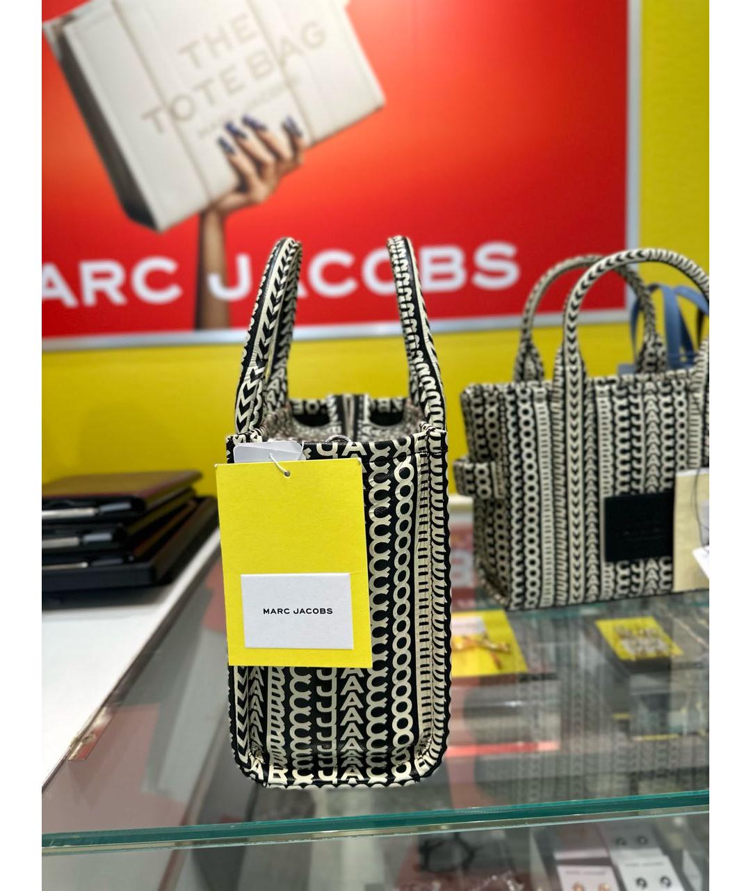 MARC JACOBS Черная кожаная сумка тоут, фото 8