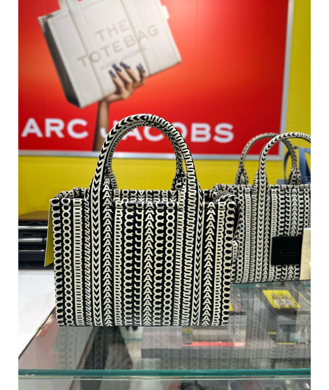 MARC JACOBS Черная кожаная сумка тоут, фото 2