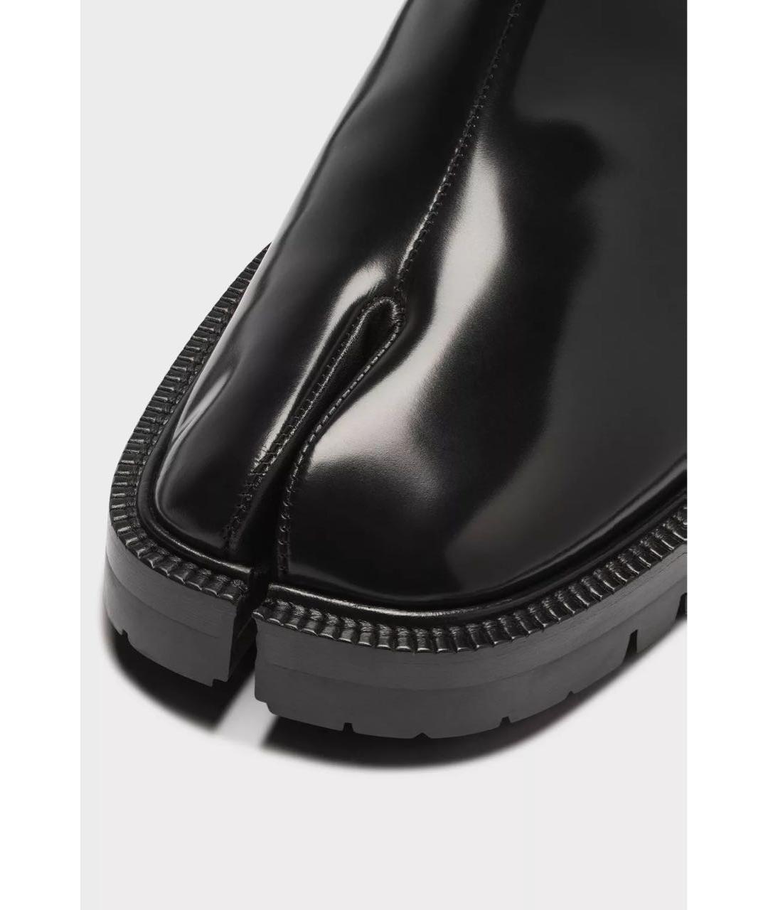 MAISON MARGIELA Черные кожаные высокие ботинки, фото 5