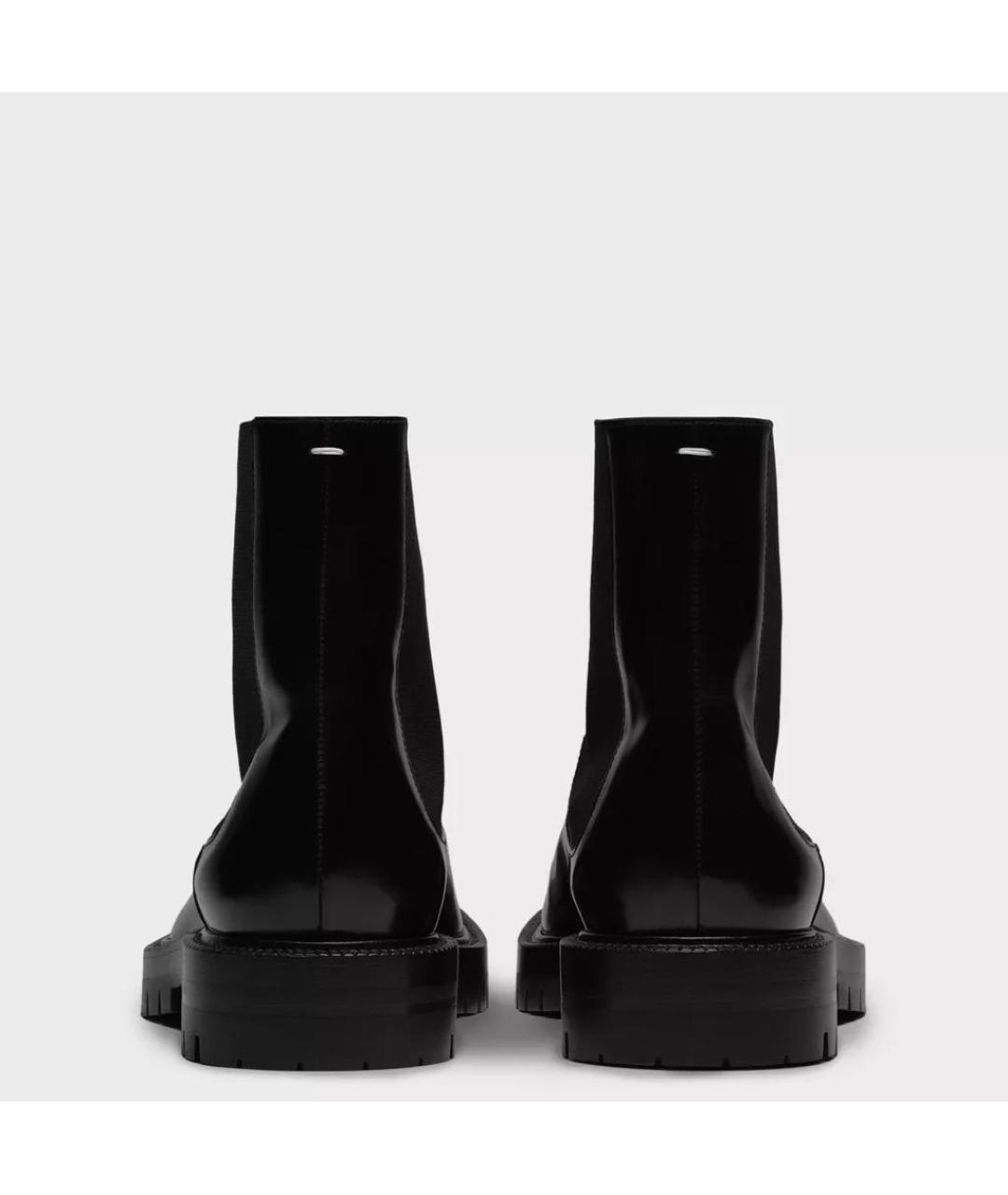 MAISON MARGIELA Черные кожаные высокие ботинки, фото 4