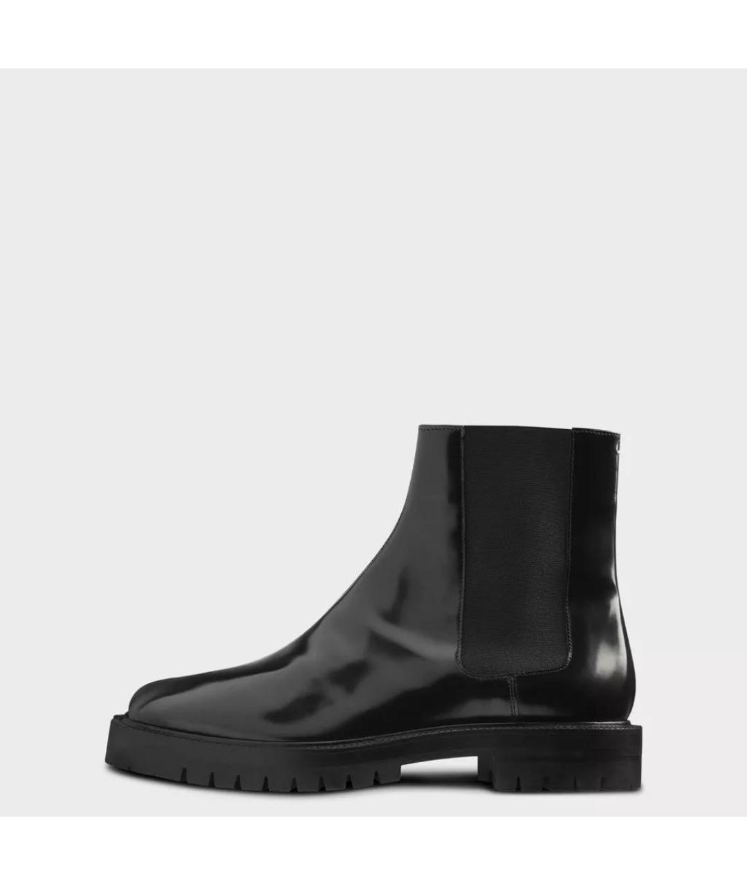 MAISON MARGIELA Черные кожаные высокие ботинки, фото 7