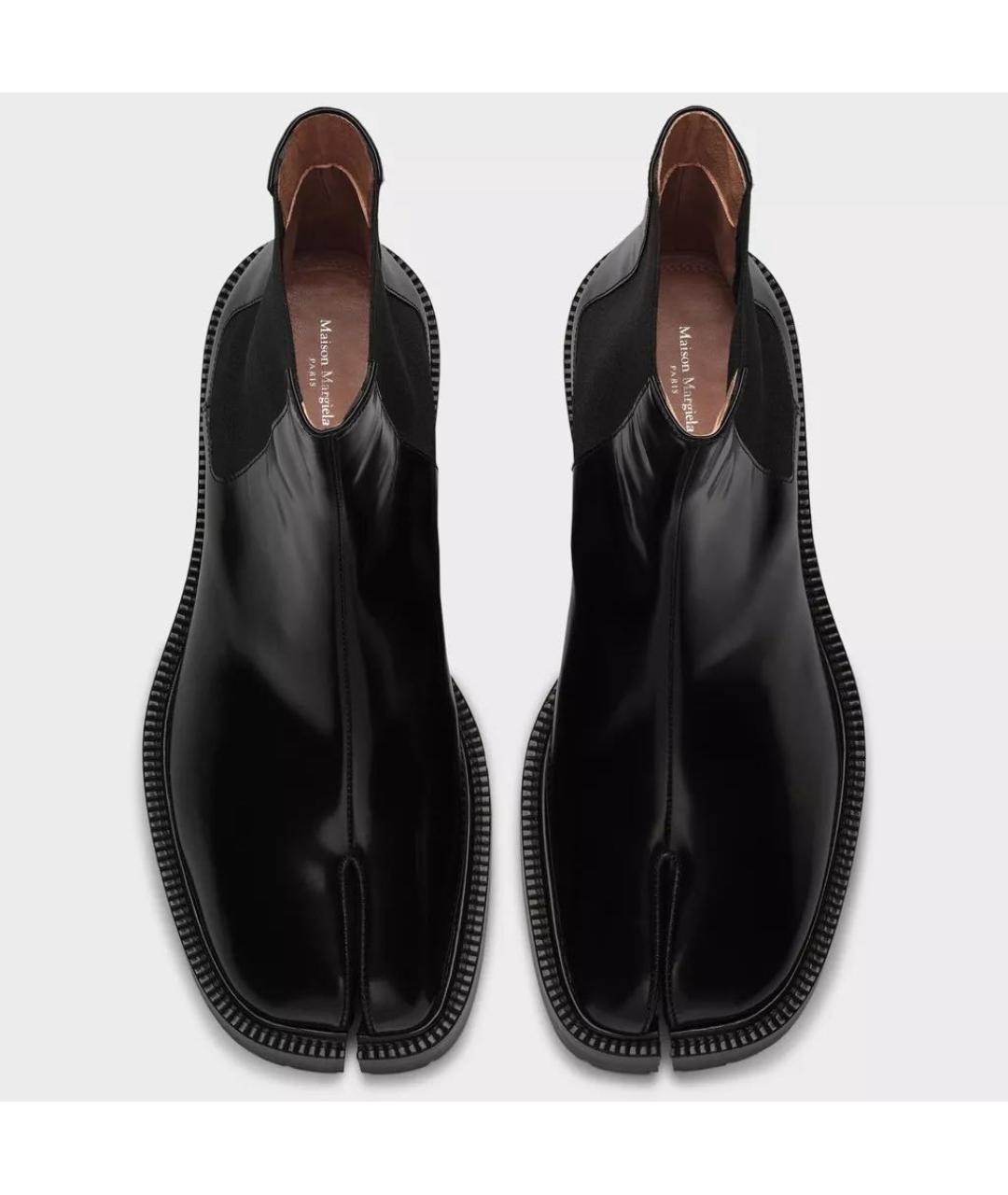 MAISON MARGIELA Черные кожаные высокие ботинки, фото 3