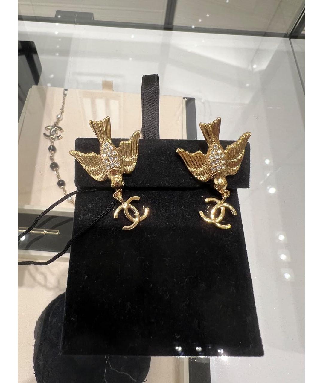 CHANEL Золотые серьги, фото 2