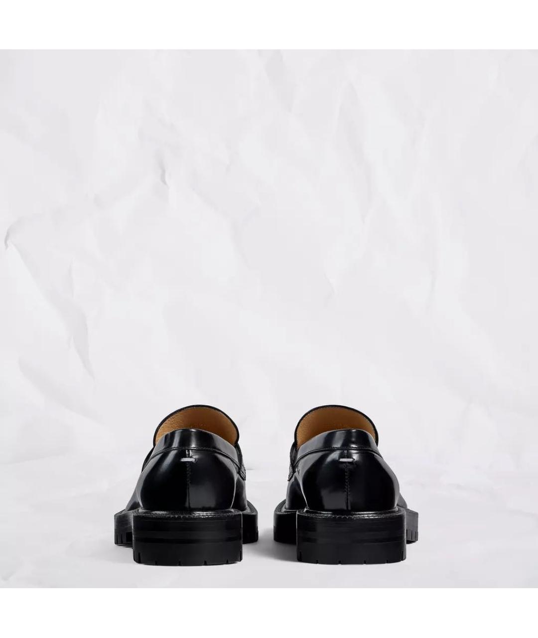 MAISON MARGIELA Черные кожаные мокасины, фото 4