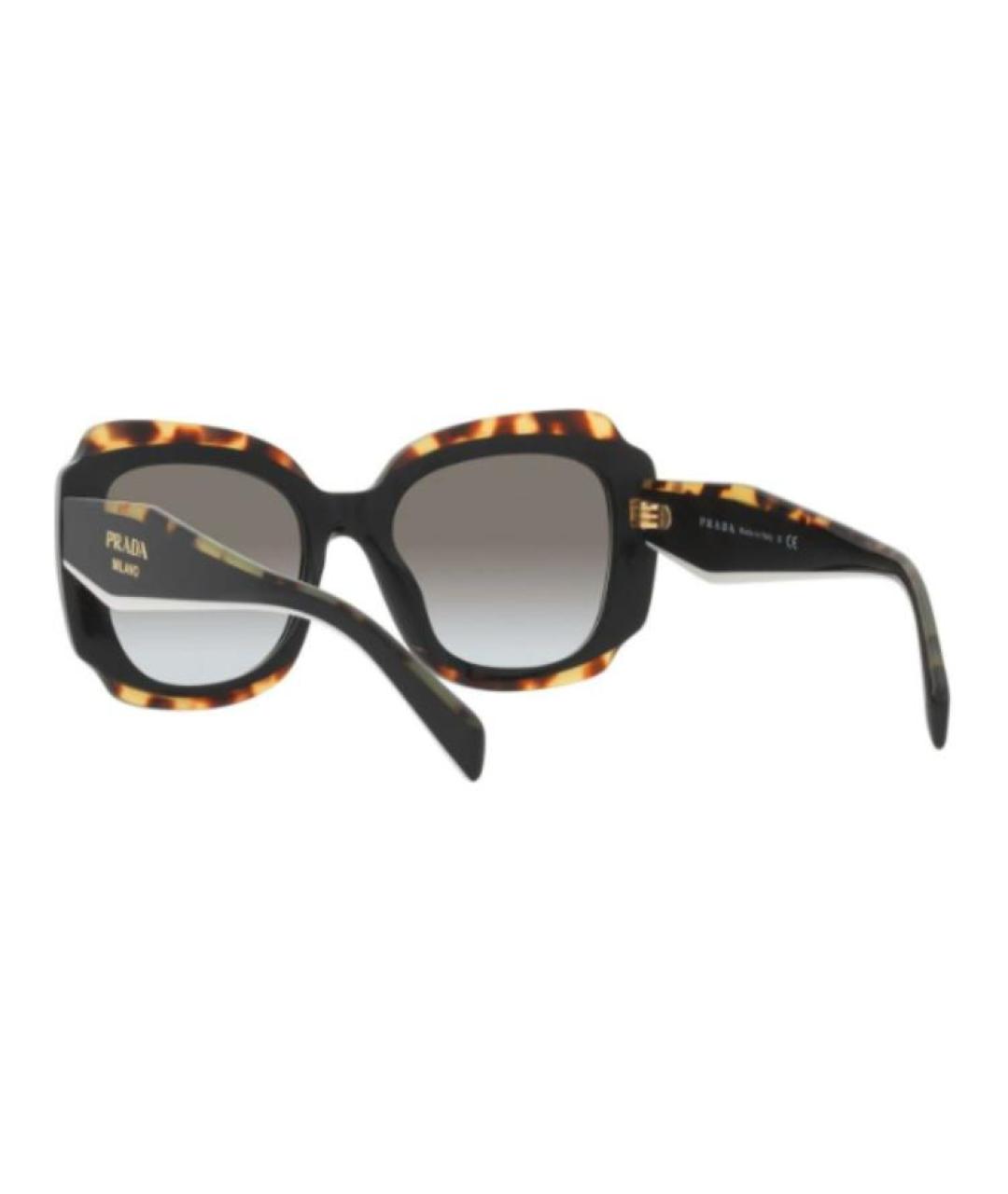PRADA Коричневые пластиковые солнцезащитные очки, фото 4