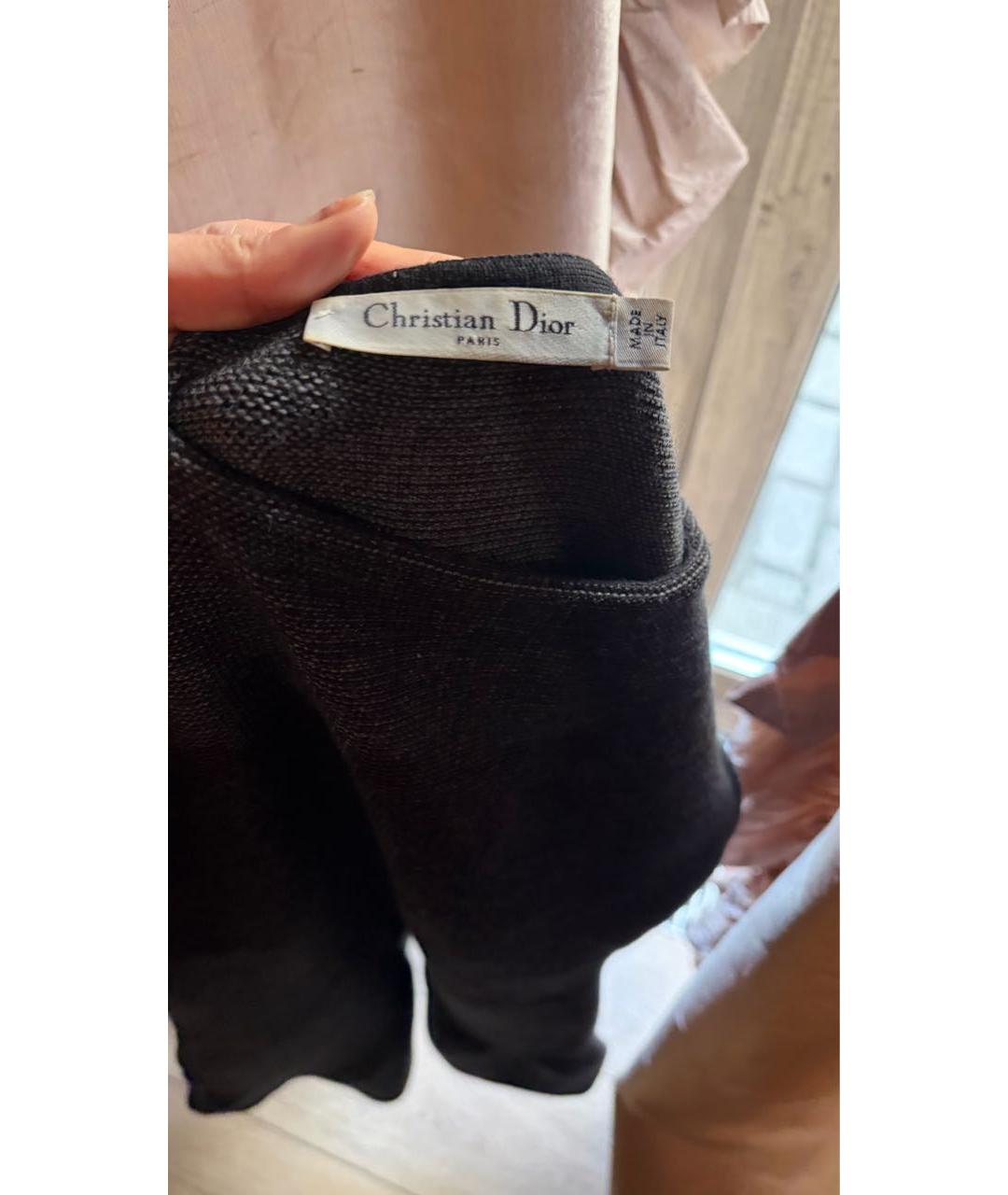CHRISTIAN DIOR Серое повседневное платье, фото 3