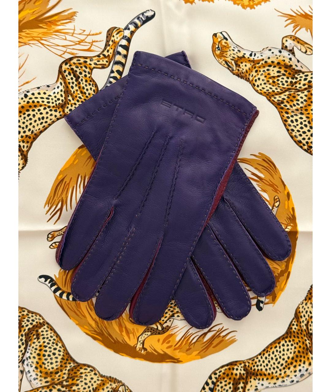 ETRO Мульти кожаные перчатки, фото 3