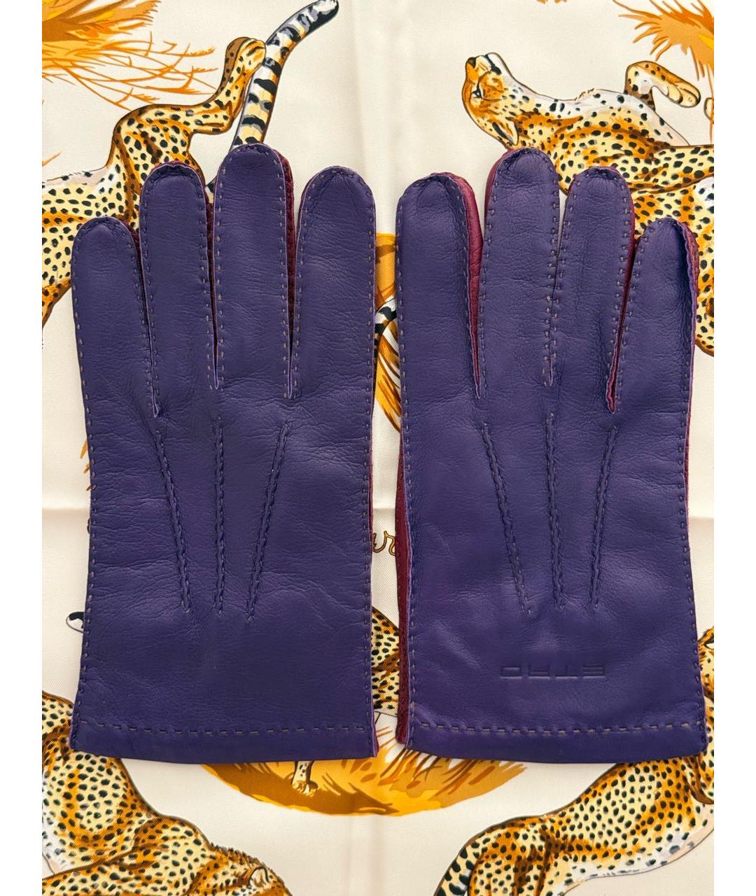 ETRO Мульти кожаные перчатки, фото 6
