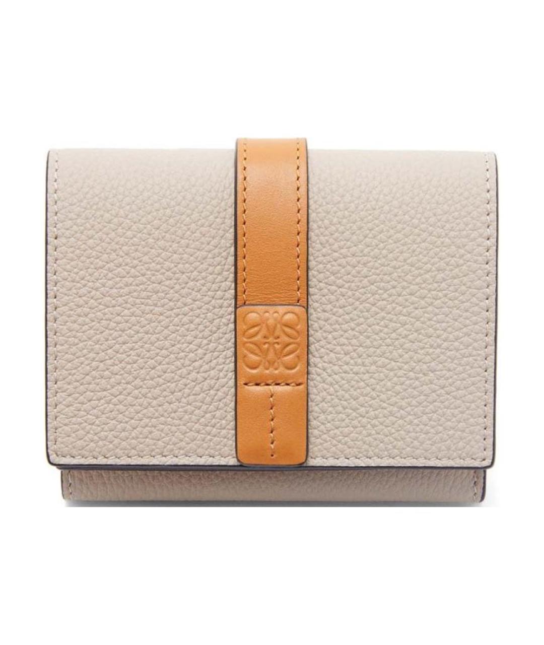 LOEWE Бежевый кожаный кошелек, фото 1