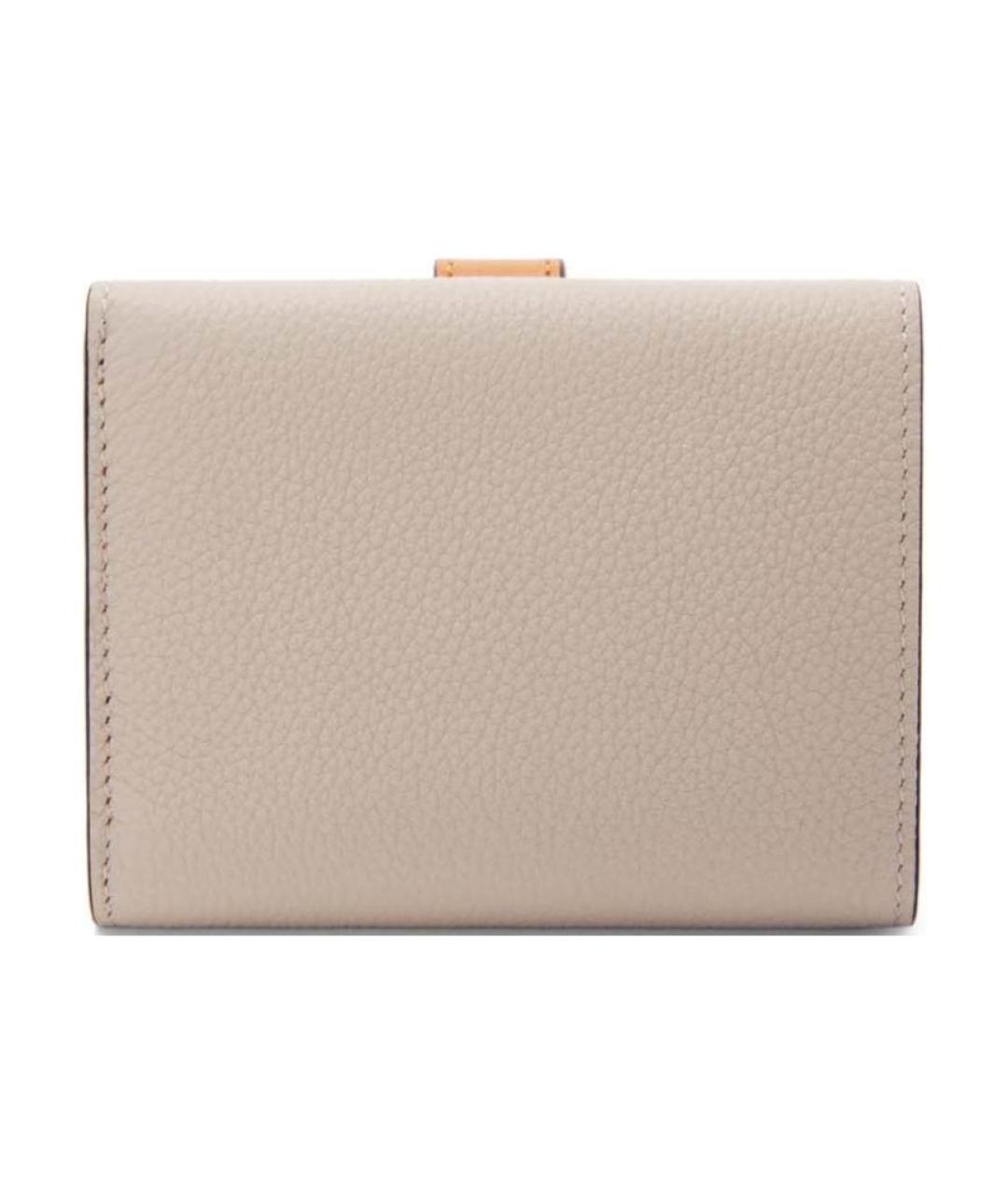LOEWE Бежевый кожаный кошелек, фото 2