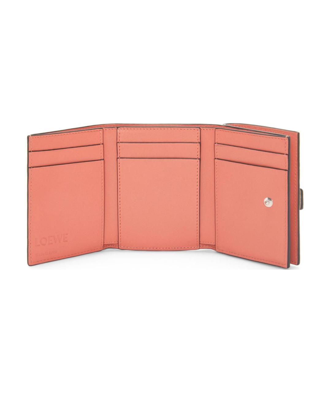 LOEWE Бежевый кожаный кошелек, фото 5