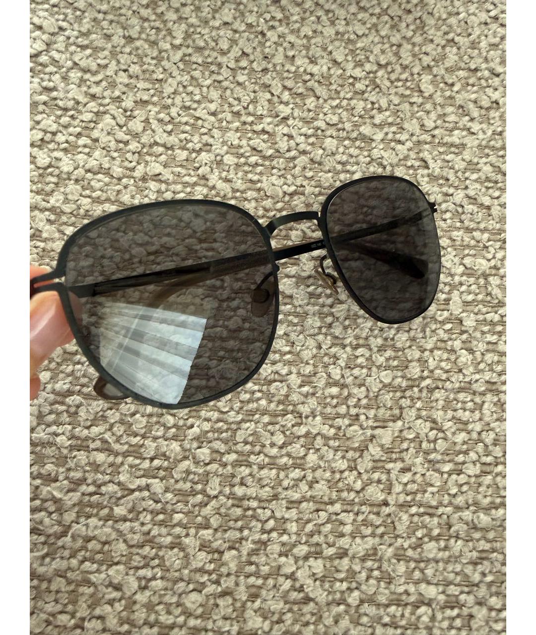 MYKITA Антрацитовые металлические солнцезащитные очки, фото 2