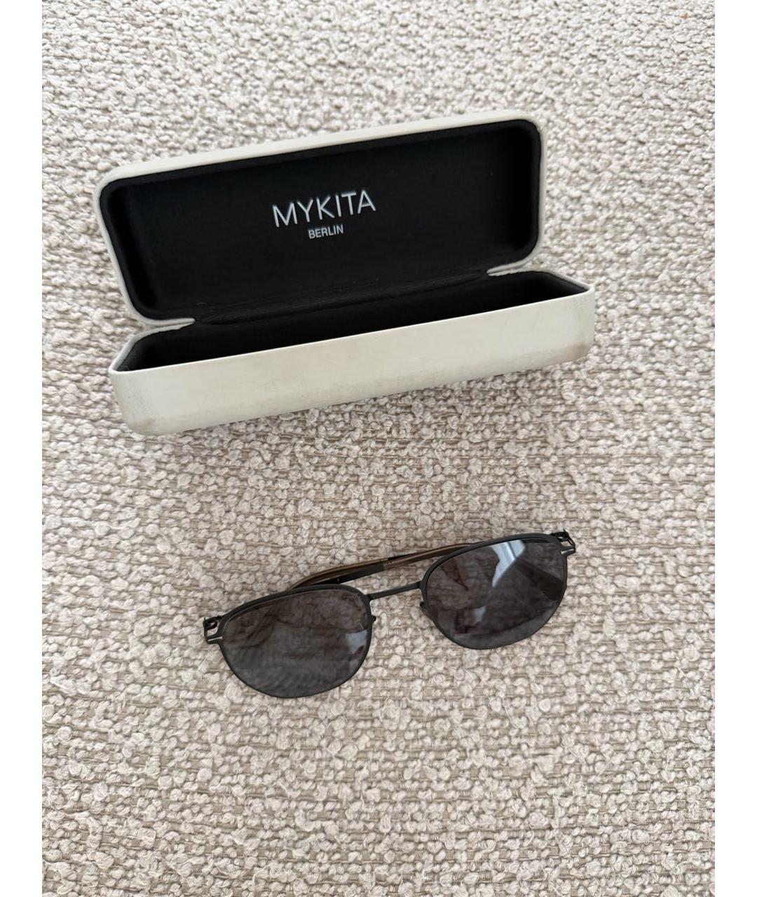 MYKITA Антрацитовые металлические солнцезащитные очки, фото 4