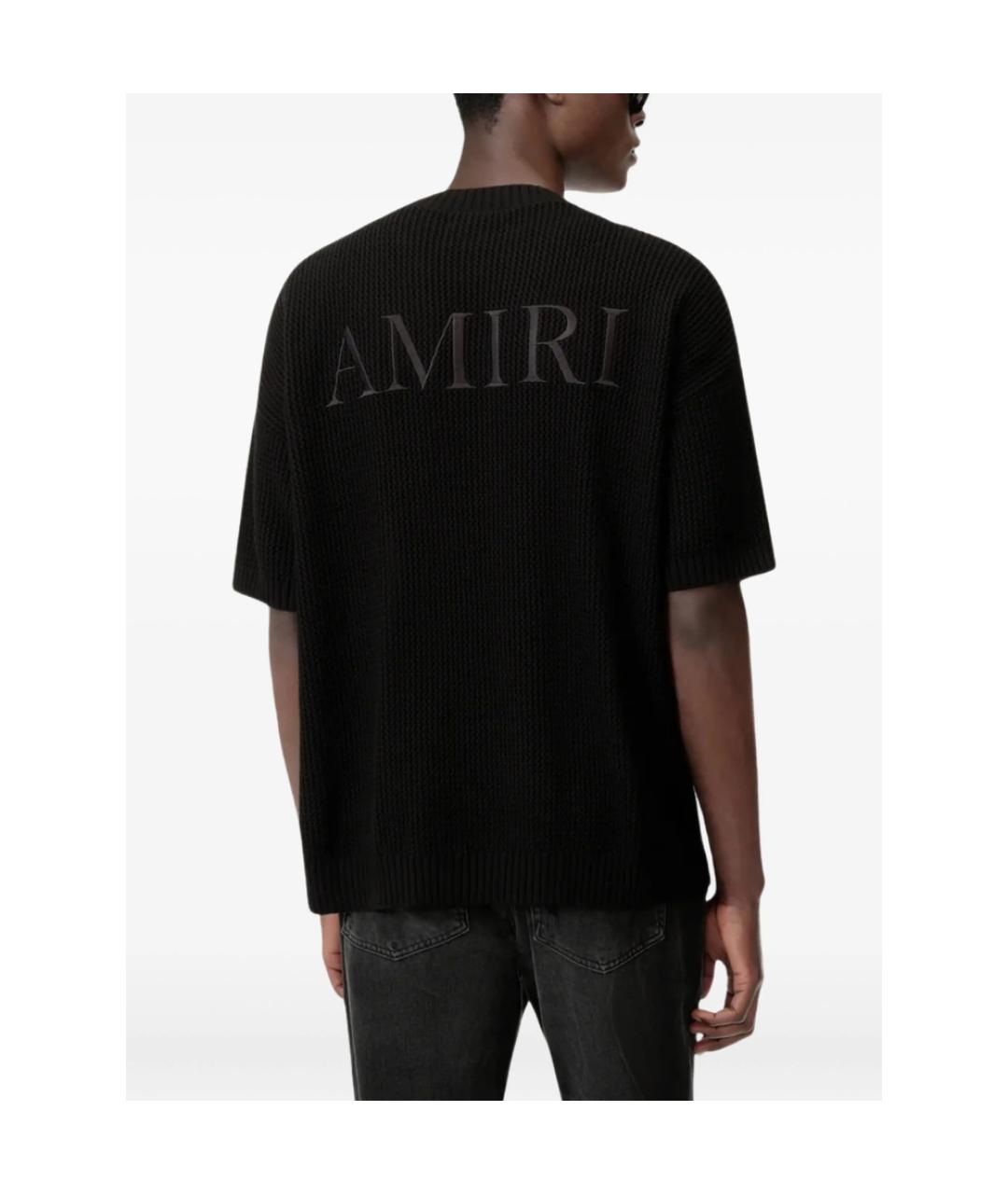 AMIRI Черная хлопковая футболка, фото 2
