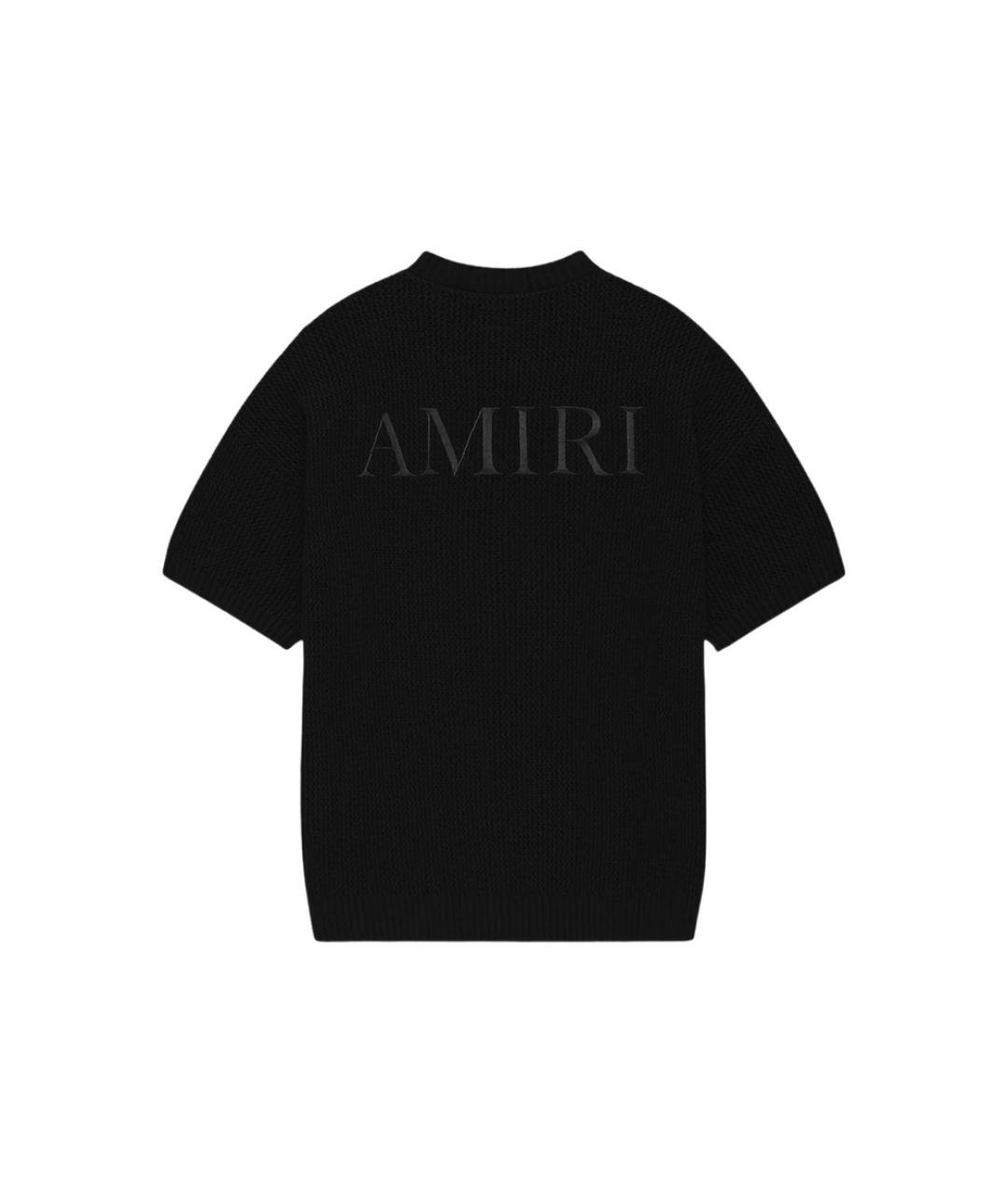 AMIRI Черная хлопковая футболка, фото 4
