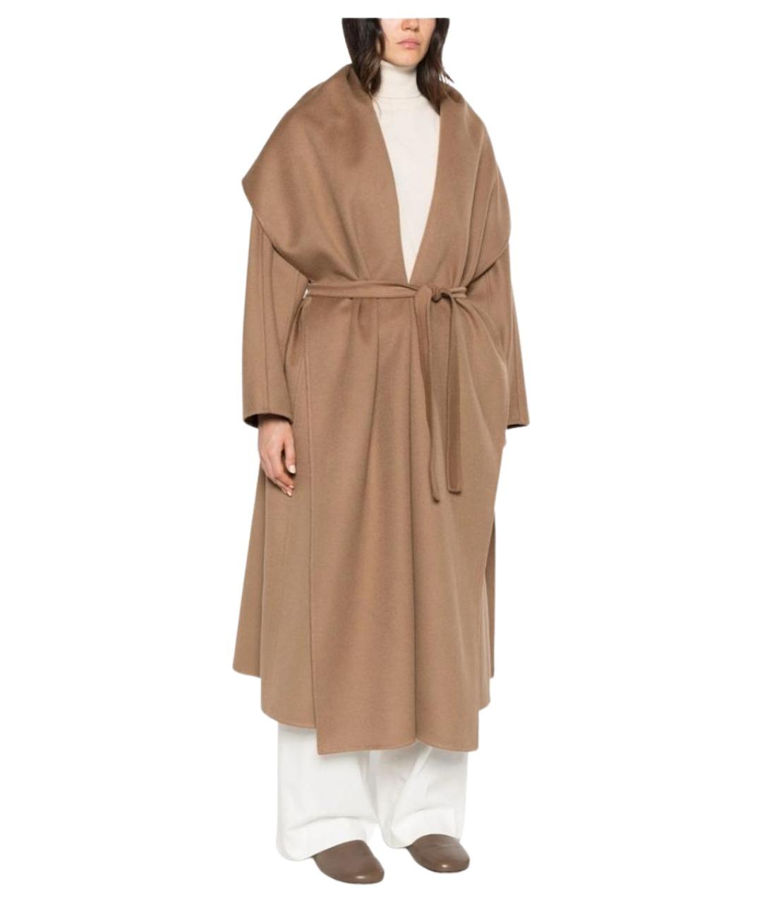 MAX MARA Коричневое кашемировое пальто, фото 1