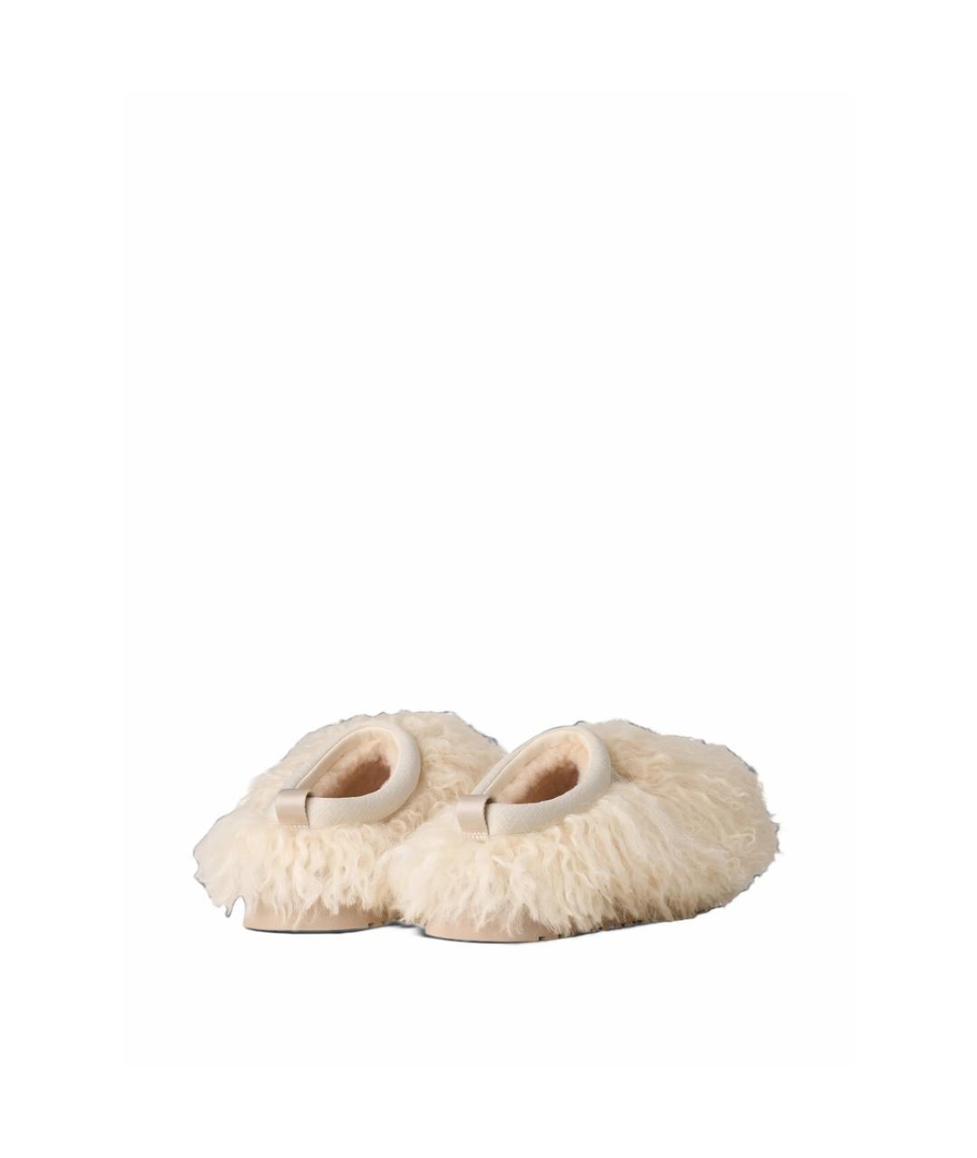 UGG Бежевые кожаные сабо, фото 3