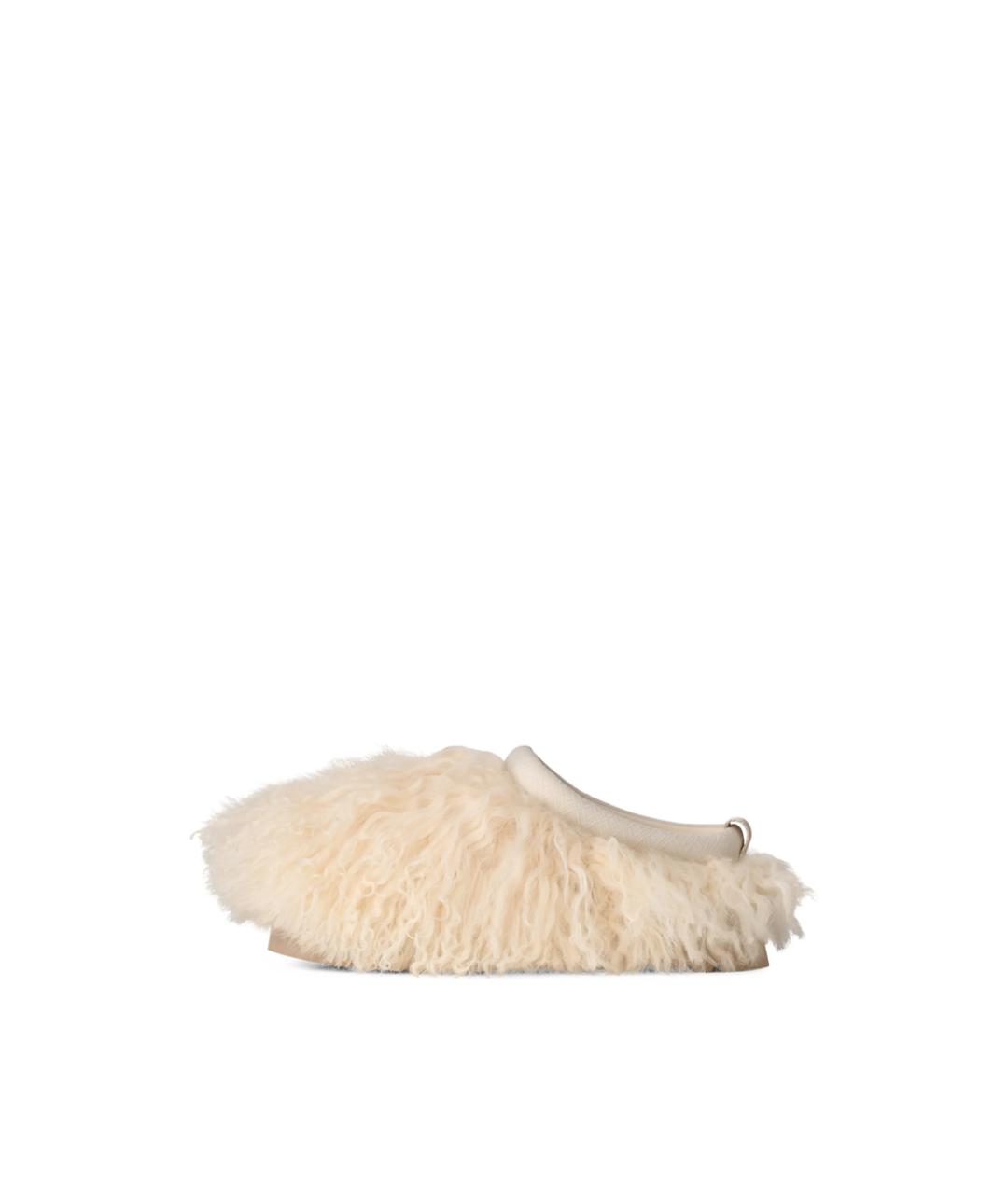 UGG Бежевые кожаные сабо, фото 5