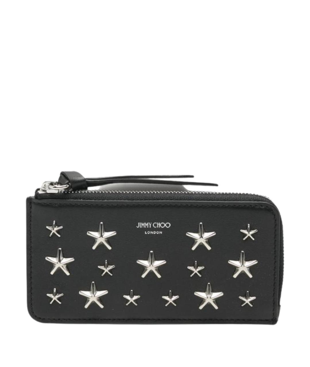 JIMMY CHOO Черный кожаный кошелек, фото 1