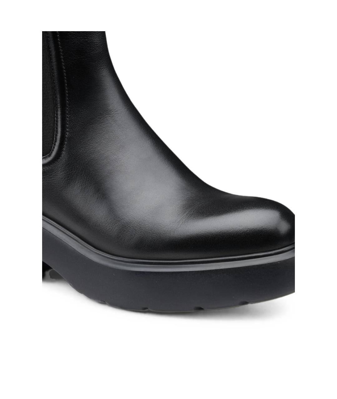SANTONI Черные кожаные ботинки, фото 2