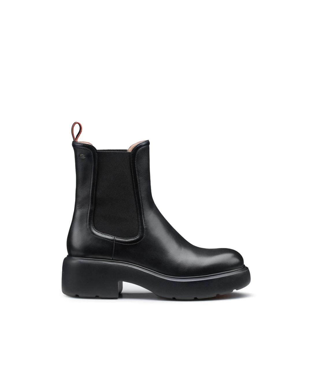 SANTONI Черные кожаные ботинки, фото 6
