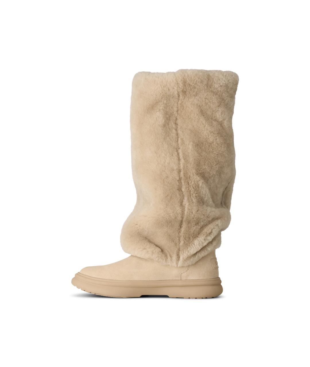 UGG Бежевые замшевые сапоги, фото 3