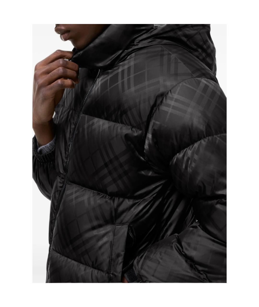 BURBERRY Черный полиэстеровый пуховик, фото 2