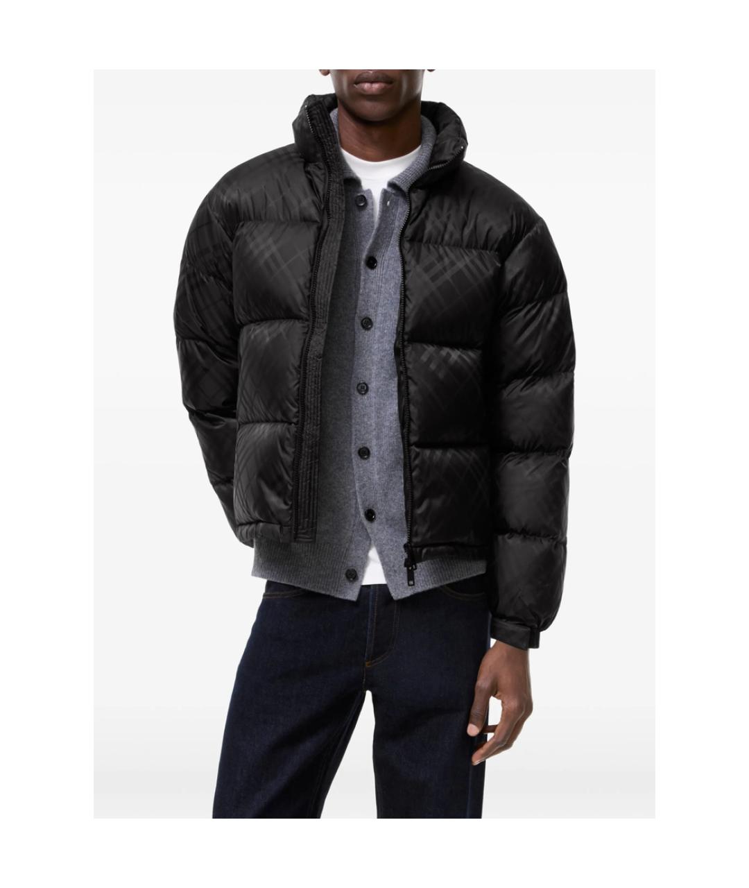 BURBERRY Черный полиэстеровый пуховик, фото 3
