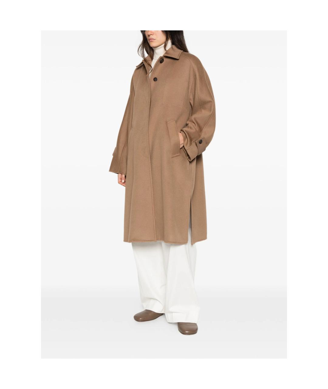 MAX MARA Коричневое кашемировое пальто, фото 4