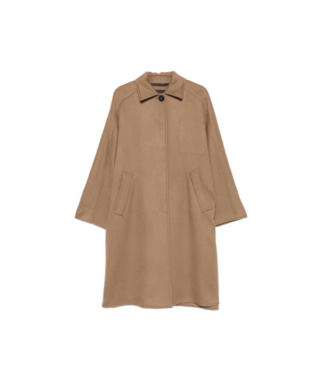 MAX MARA Коричневое кашемировое пальто, фото 1