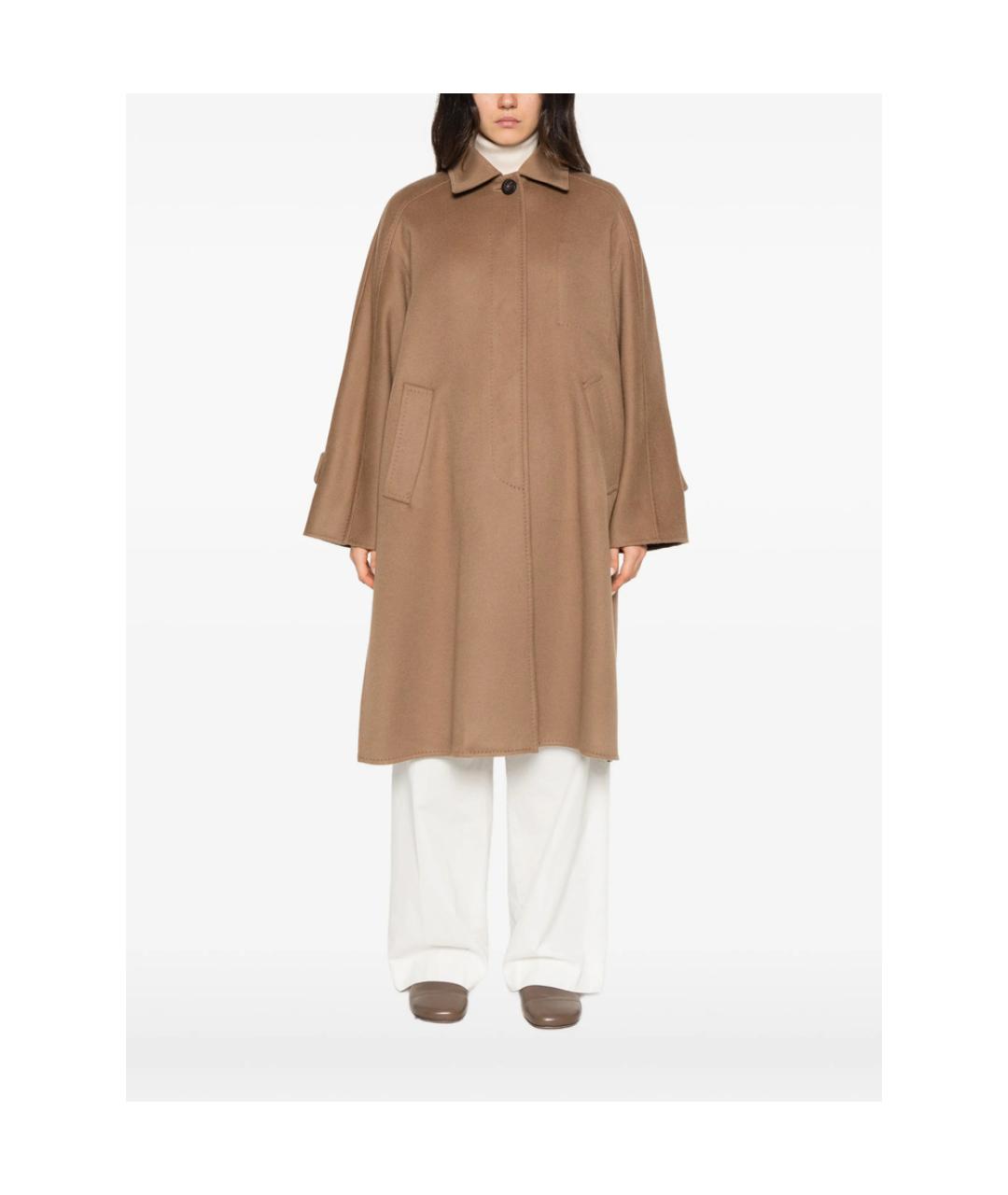 MAX MARA Коричневое кашемировое пальто, фото 3