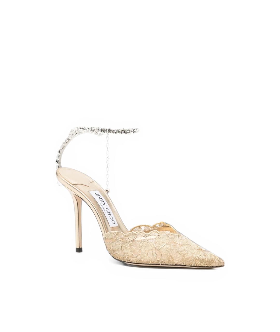 JIMMY CHOO Бежевые кожаные туфли, фото 4