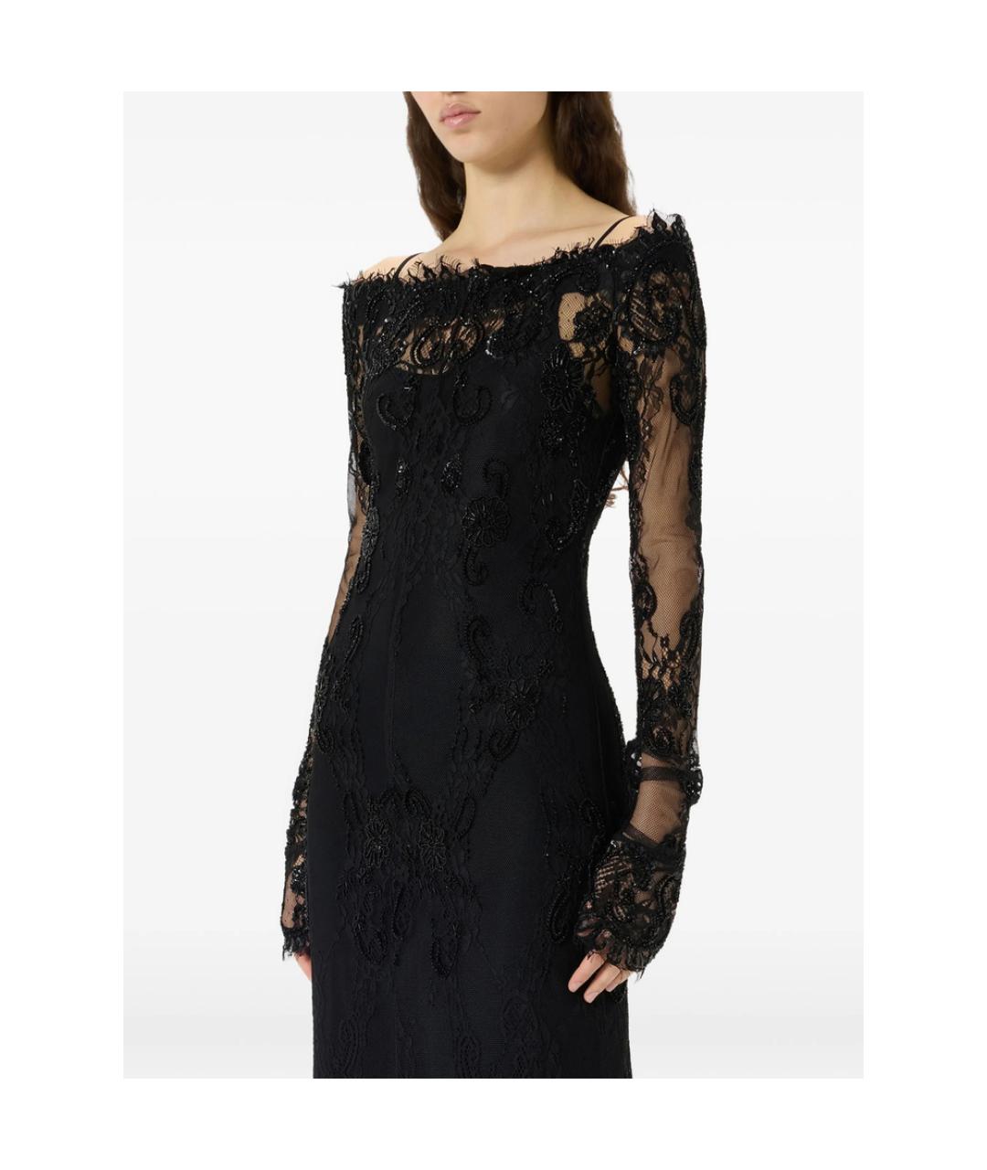 BLUMARINE Черное полиамидовое вечернее платье, фото 4